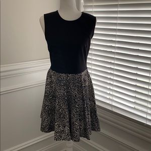 Diane Von Furstenberg Knit Top Black/White Dress